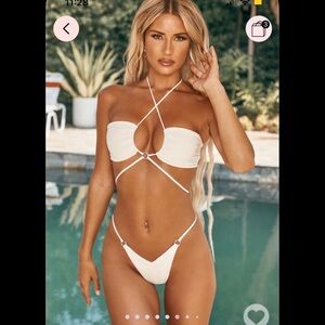 Neena Swim/ Oh Polly Bikini Top- Ivory, NWT